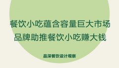 餐飲小吃蘊含容量巨大市場，品牌助推餐飲小吃賺大錢